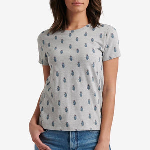 Lucky Brand Womens Crew Neck Printed T-Shirt