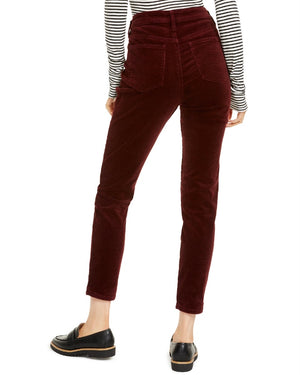 High-Rise Blush Skinny Corduroy Pants