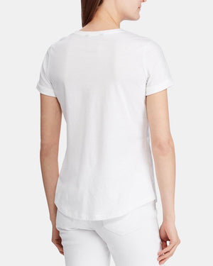 Lauren Ralph Lauren Womens Hailly Cotton Short Sleeve Logo T-Shirt