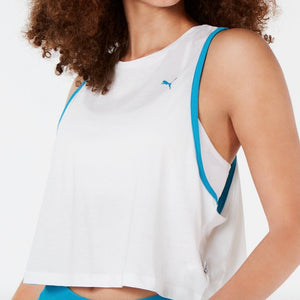 Puma Womens Summer Logo Cropped Tank Top