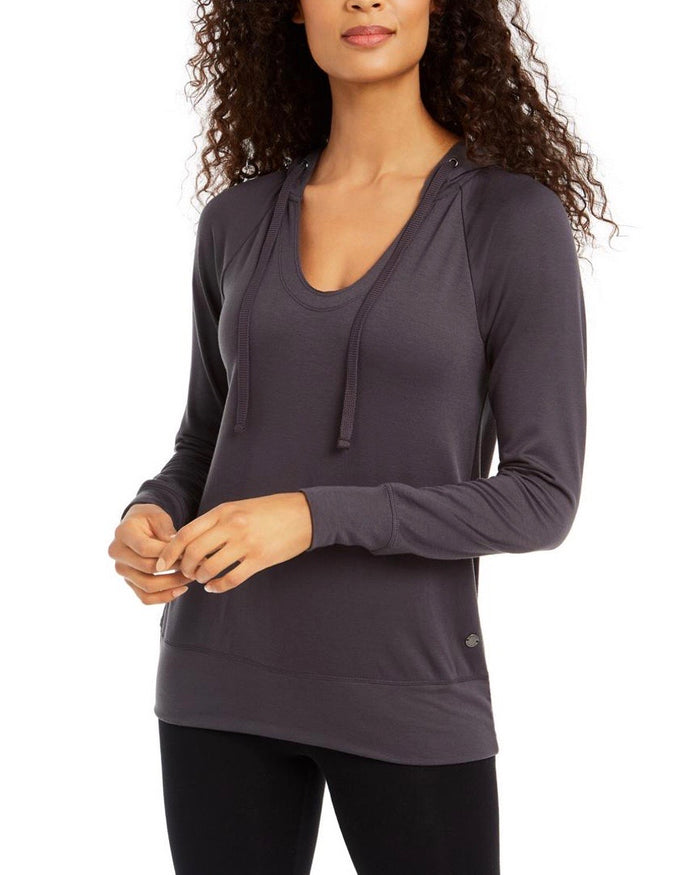 Ideology Womens Heathered Fitness Hoodie