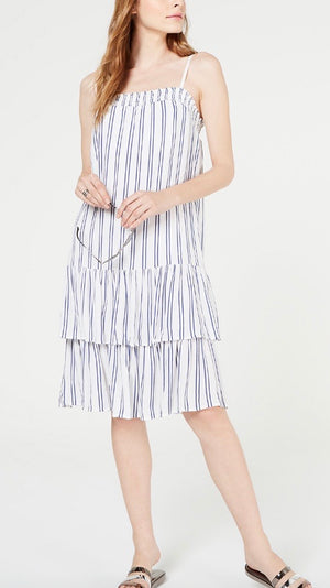 MICHAEL Michael Kors Womens Striped Drop-Waist Sundress