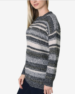 Ultra Flirt Juniors' Striped Tunic Sweater - Size: Medium