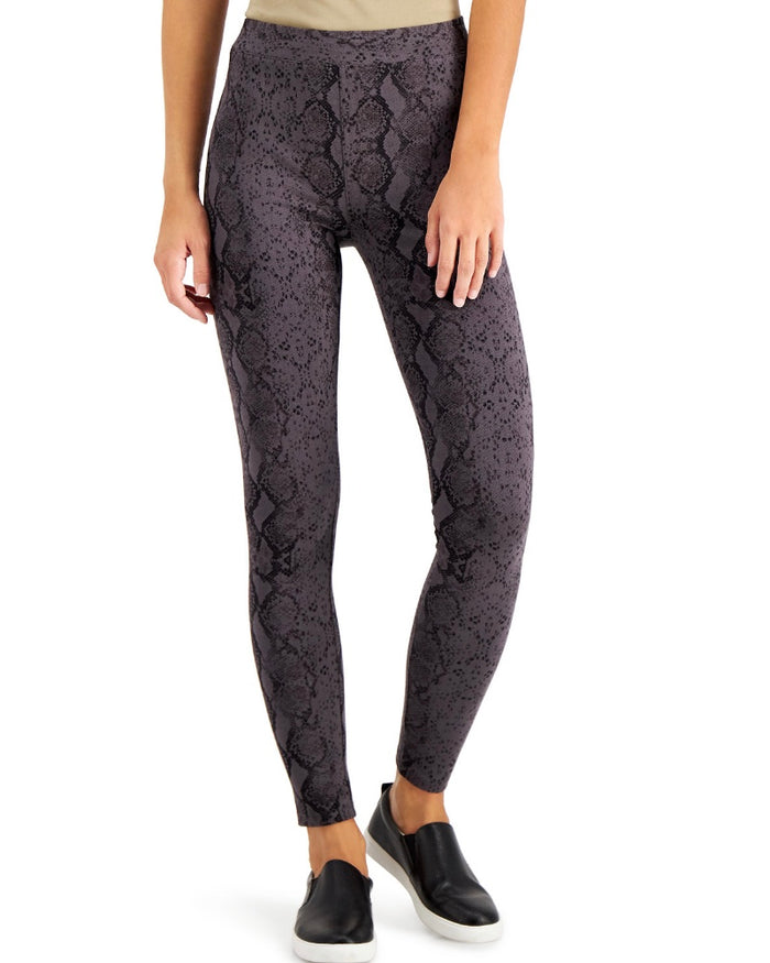 Style & Co Plus Size Snake-Print Leggings, Size - 1X