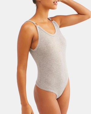 Intimately Free People Womens B Side O-Ring Ribbed Knit Bodysuit