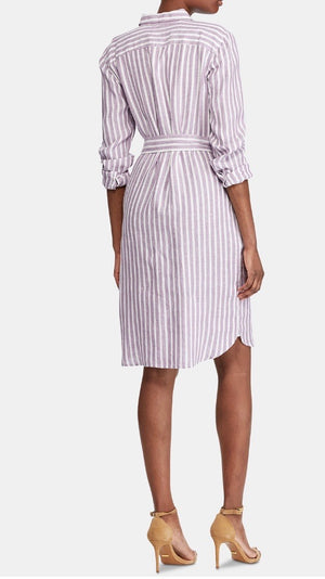 Lauren Ralph Lauren Womens Jameika Striped Long Sleeves Casual Dress