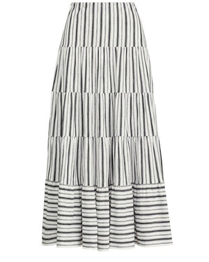 Lauren Ralph Lauren Womens Cotton Striped Maxi Skirt