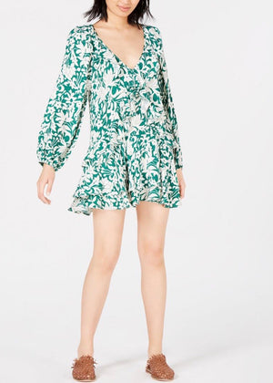 Women's Rebecca Ruffle Dress, Medium Green, Size XS | Free People