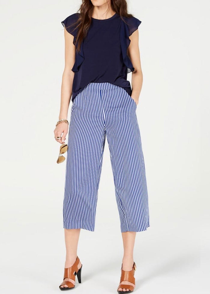 MICHAEL Michael Kors Cropped Angle Pocket Pants (Twilight Blue) Women's Casual Pants