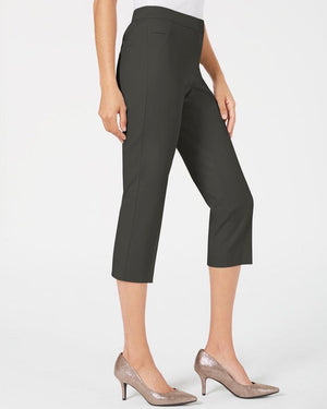 Alfani Straight-Leg Capri Pants - Urban Olive