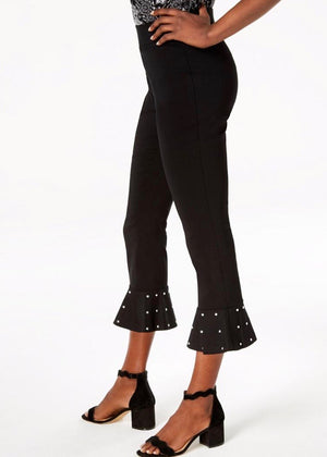 INC Womens Black Cuffed Formal Pants Petites Size: 4P