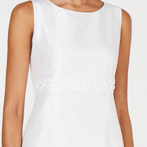 Kasper Embellished Sheath Dress - White 12