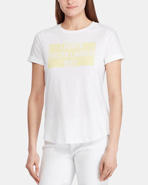 Lauren Ralph Lauren Womens Hailly Cotton Short Sleeve Logo T-Shirt