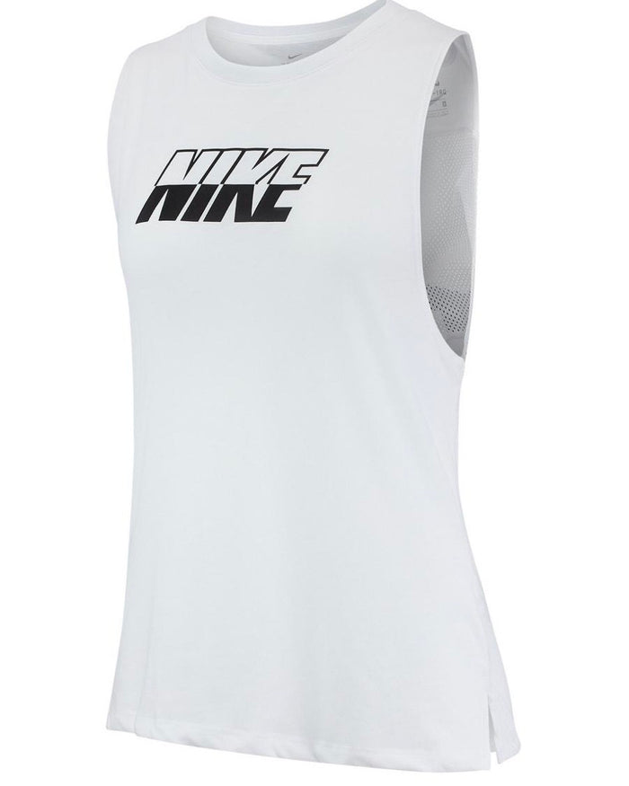 Nike Graphic Muscle Tank, Womens, Size X-large, White