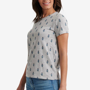 Lucky Brand Womens Crew Neck Printed T-Shirt