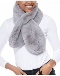 Embossed Faux-Fur Stole