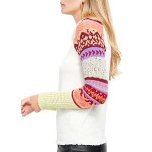 Free People Womens Fair Isle Cowl Neck Sweater