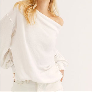 Free People Main Squeeze Rib Hacci Sweatshirt