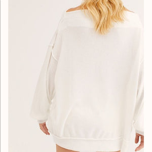 Free People Main Squeeze Rib Hacci Sweatshirt