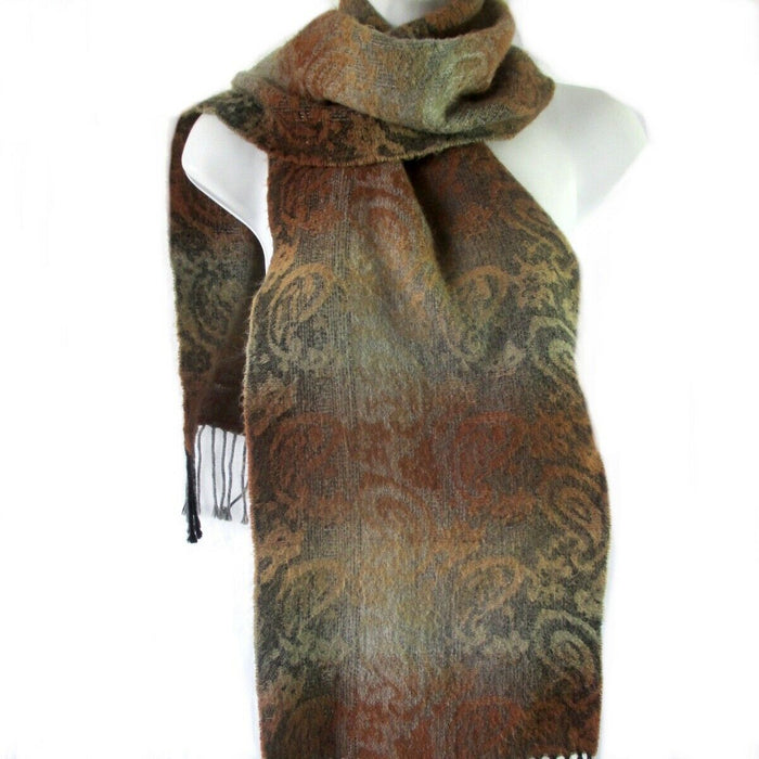 Cejon Ombre Paisley Woven Scarf - Brown