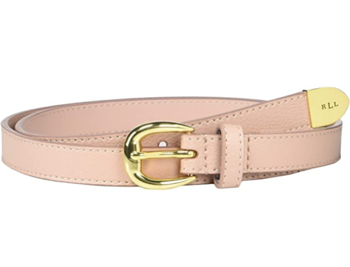 LAUREN Ralph Lauren Skinny Bennington Belt (Mellow Pink) Women's Belts