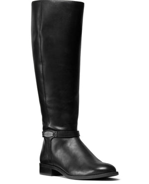 Michael Michael Kors Finley Wide Calf Leather Riding Boots Women's Shoes