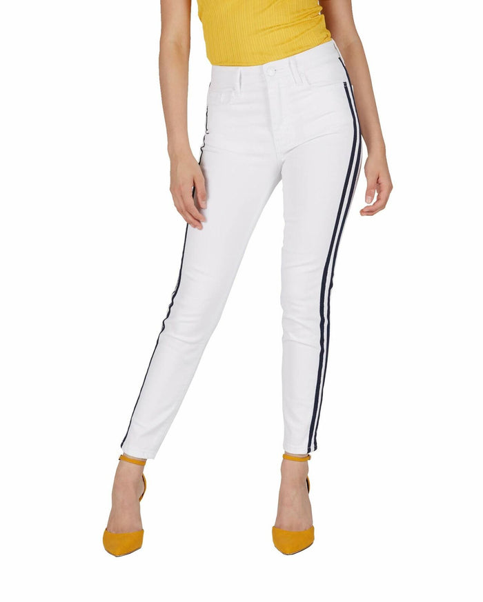 Numero High-Rise Side-Stripe Skinny Jeans