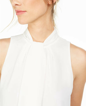 CALVIN KLEIN Petite Ruffle-Front Mock-Neck Top - All PETITES