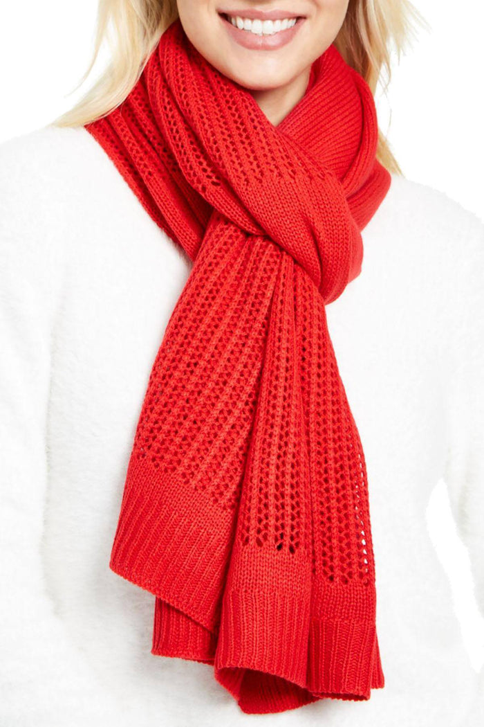 Dkny Open-Knit Blocked Scarf