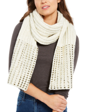 Dkny Flat-Stud Metallic Rib-Knit Scarf