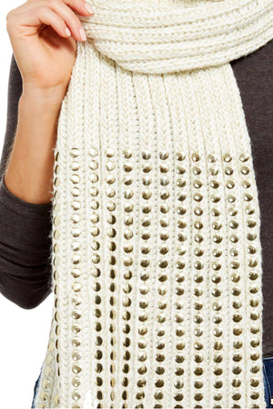 Dkny Flat-Stud Metallic Rib-Knit Scarf