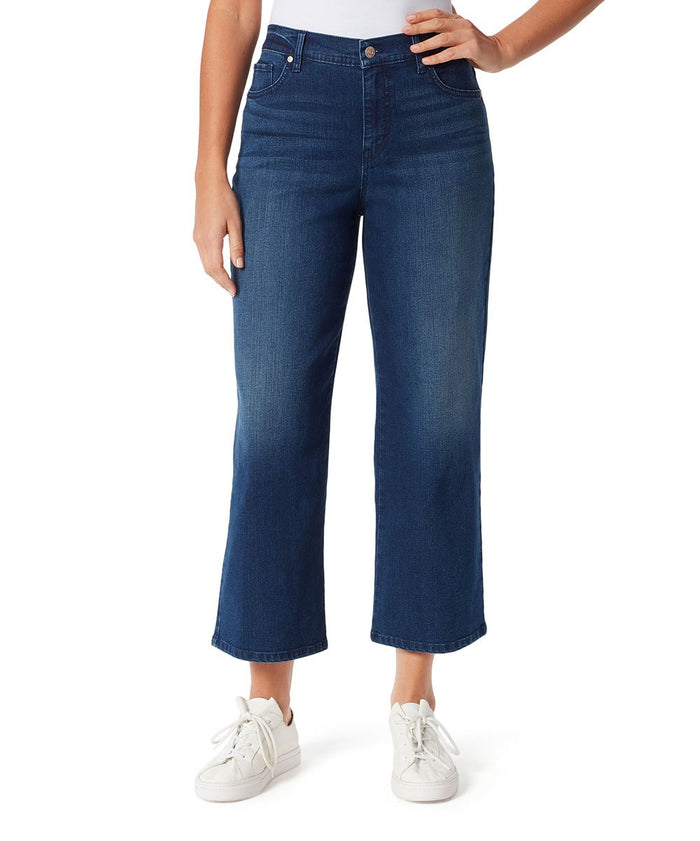 Gloria Vanderbilt Amanda Wide Leg Crop Jeans - Size 4